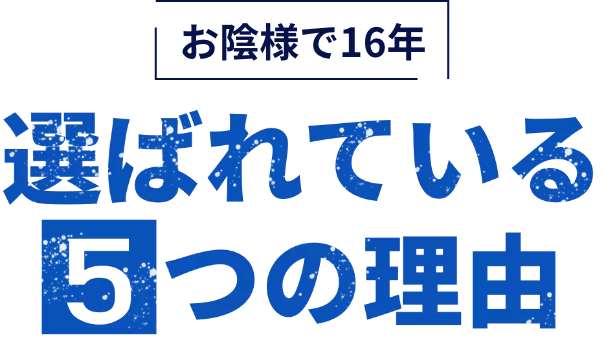 選ばれている5つの理由